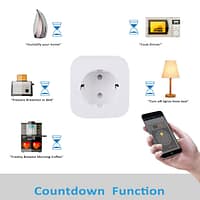 $_10 (4) Priza smart, Circuit4Life, 16A, app Tuya Smart, Protectie copii, Monitorizare consum, Compatibil cu Alexa/Google Assistant, Alb