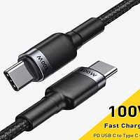 cablu 100w Cablu USB Type C la Type C, Incarcare Super Rapida, 100W PD Negru 1M