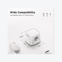 clame 3 Suport magnetic pentru managementul cablurilor sub / pe birou, cu fixare adeziva (set de 3)– alb