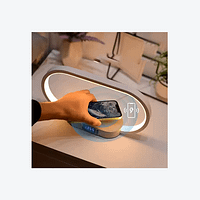 lampa wireles2 Lampa din lemn cu incarcare wireless si afisaj al orei – ideala ca veioza de noptiera-fara alimentator