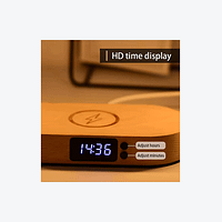 lampa wireles3 Lampa din lemn cu incarcare wireless si afisaj al orei – ideala ca veioza de noptiera-fara alimentator