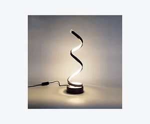 lampa curbata Lampa LED minimalista de birou, cu design curbat si pivotant, confectionata din PVC – ideala pentru living si spatii moderne-negru