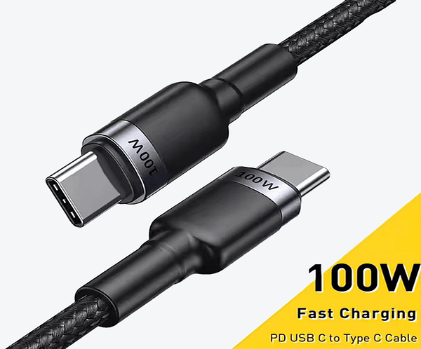 cablu 100w Cablu USB Type C la Type C, Incarcare Super Rapida, 100W PD Negru 1M