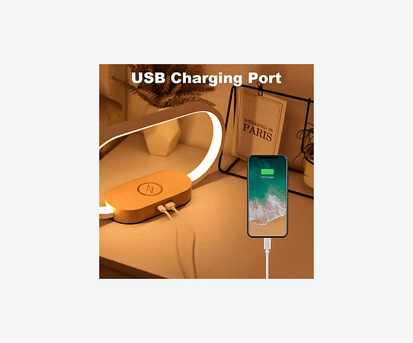 lampa wireles4 Lampa din lemn cu incarcare wireless si afisaj al orei – ideala ca veioza de noptiera-fara alimentator