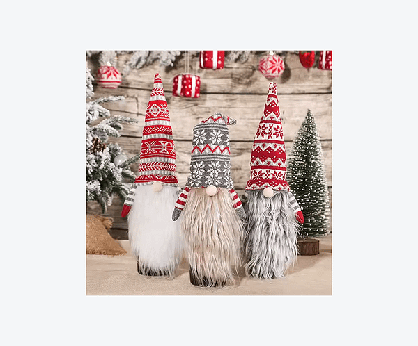 mosii Husa de Craciun pentru sticle de vin – decoratiune festiva 2025, ideala pentru casa si cadouri-Gri